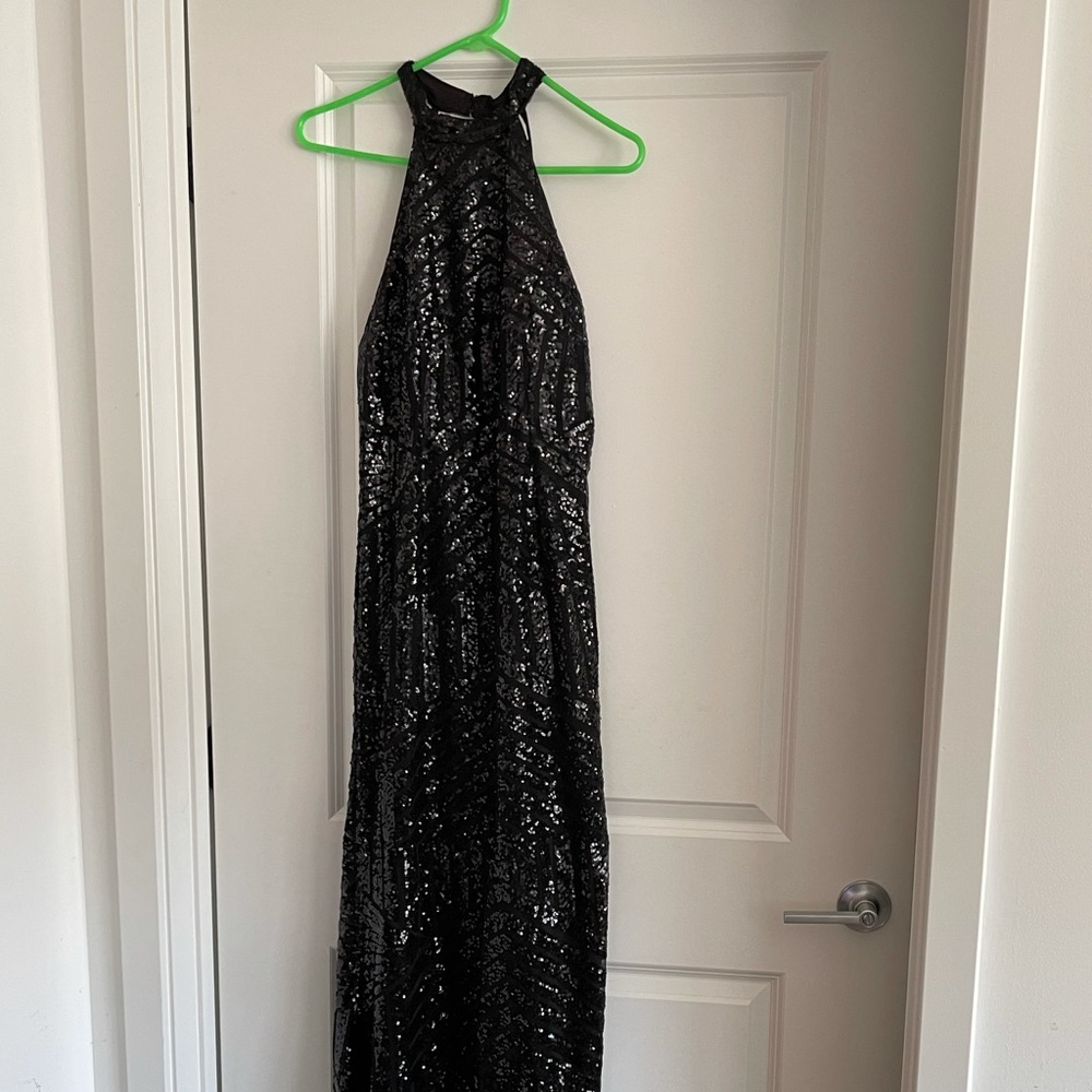 Black Sequin Special Occasion Dress